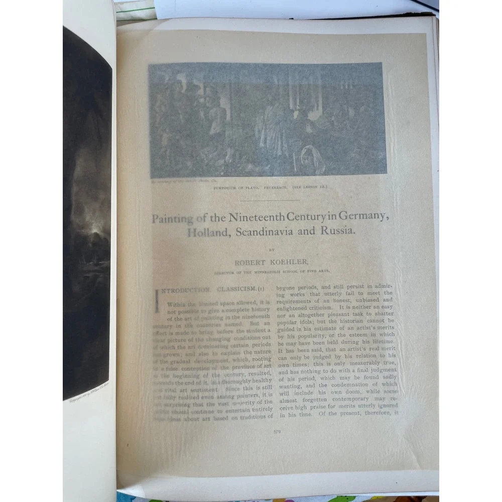 The Fine Arts De Luxe Edition 1907 National Art Society Antique Art History Book